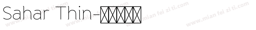 Sahar Thin字体转换
